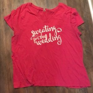 Sweating for the Wedding V-Neck 4X